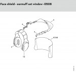 Stihl FACE SHIELD - EARMUFF SET WINDOW -0508 Face Shields And Ear Defenders Spare Parts